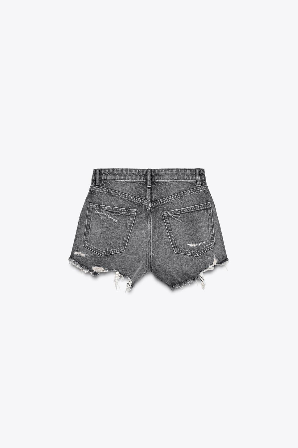 HIGH-WAIST CURVED DENIM SHORTS - Zara фото 41