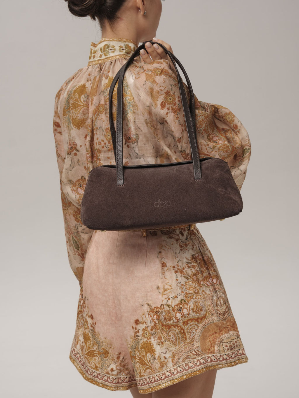 Сумка багет Raduy DBR 31127 коричневый шоколад  фото 6