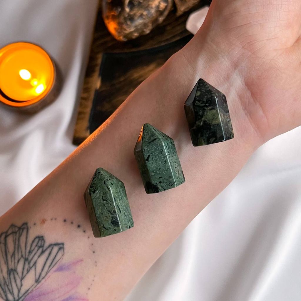 Кристалл из зеленой Яшмы - Радуга самоцветов фото 3