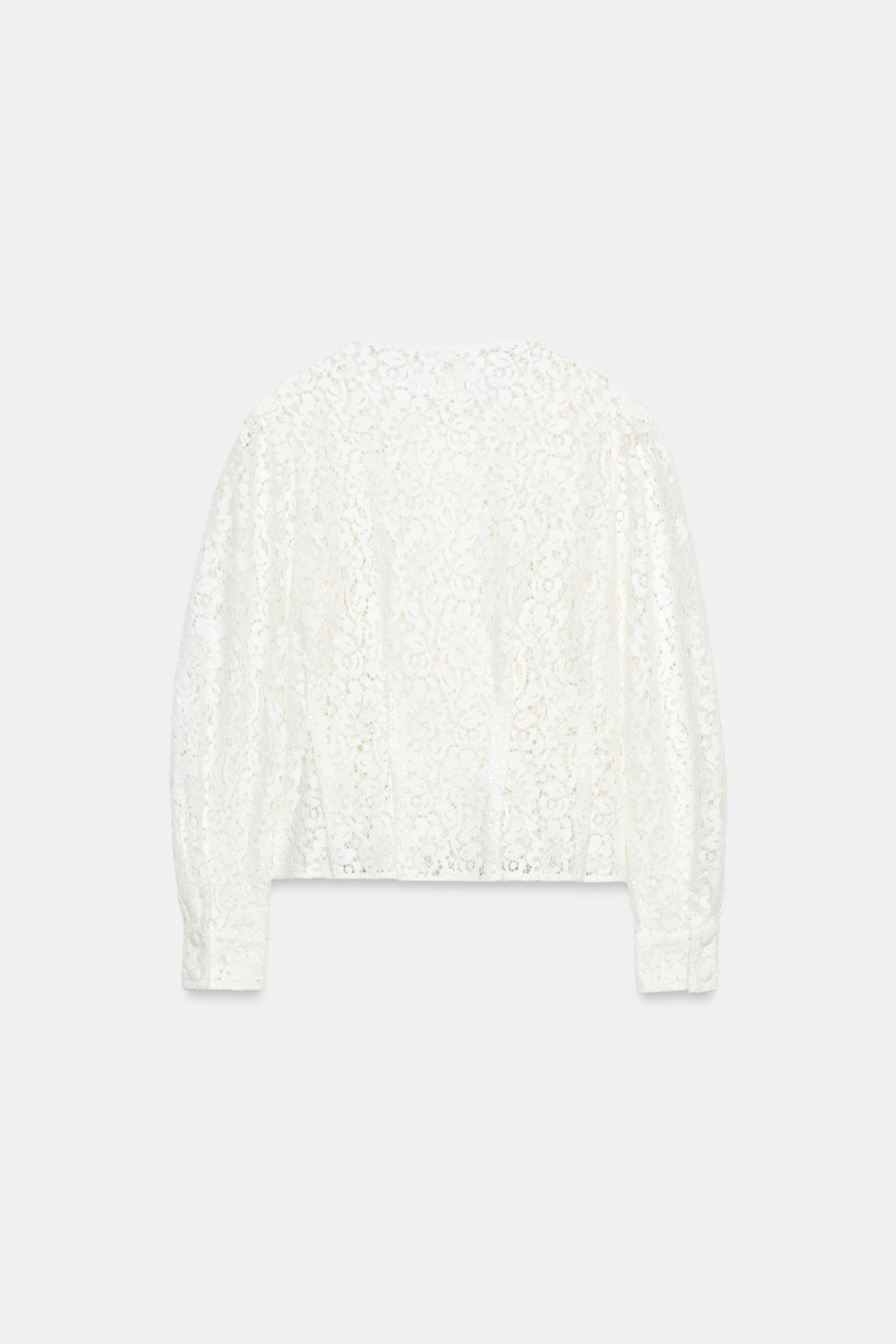 CHAQUETA CRUZADA ENCAJE / Blanco - Zara фото 3