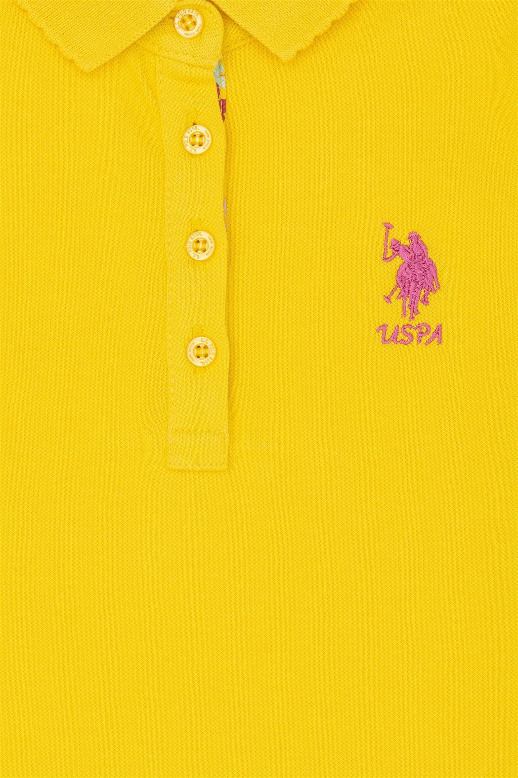 U. S. Polo Assn / Желтая базовая футболка для девочек - U.s. polo assn фото 3