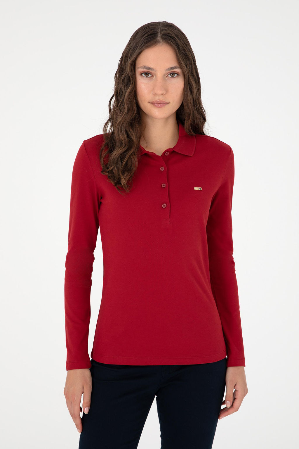 Женский красный базовый свитшот Неожиданная скидка в корзине - U.s. polo assn фото 3