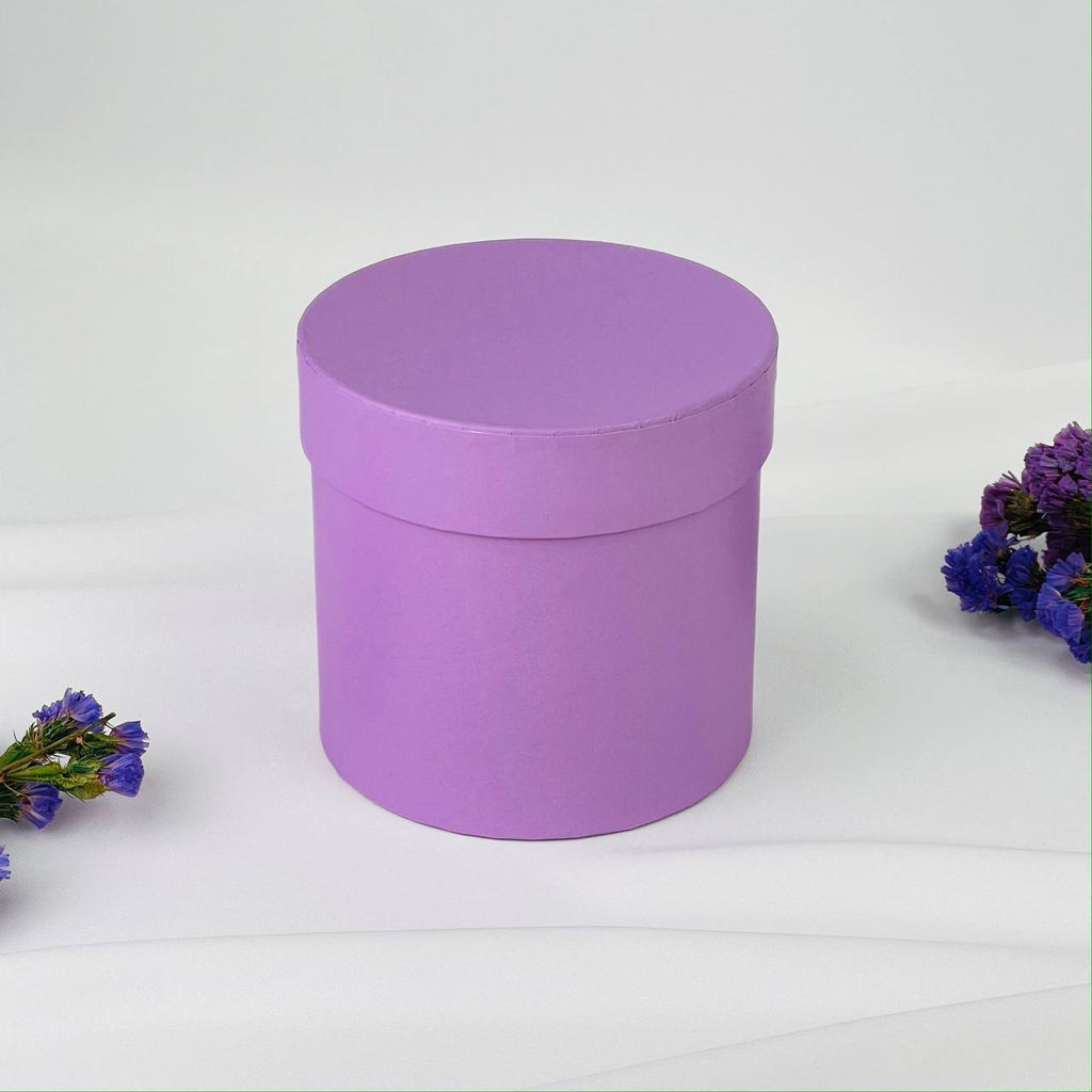 Подарочная коробка фиолетовая под шар