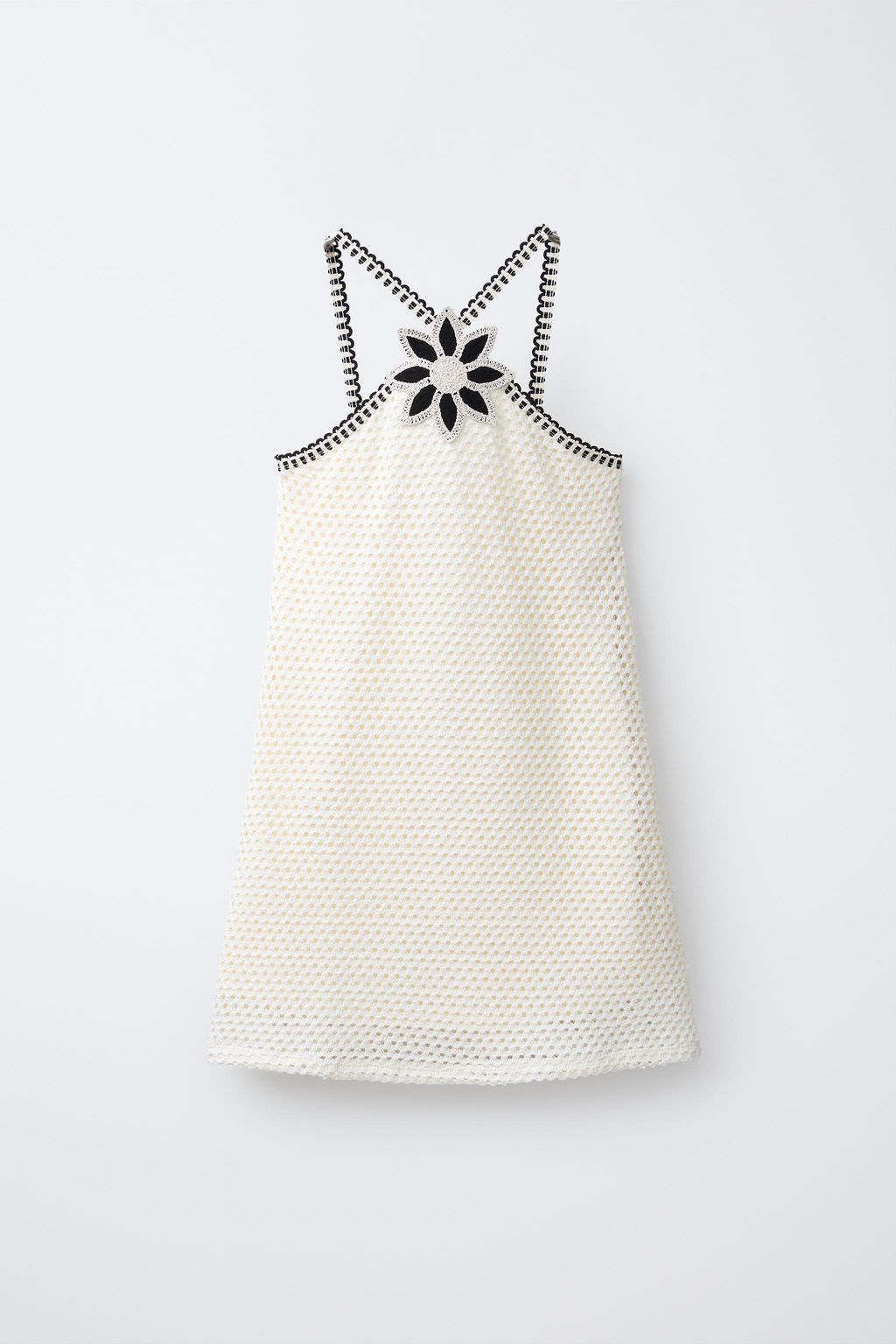 VESTIDO PUNTO CROCHET FLOR / Crudo - Zara фото 3
