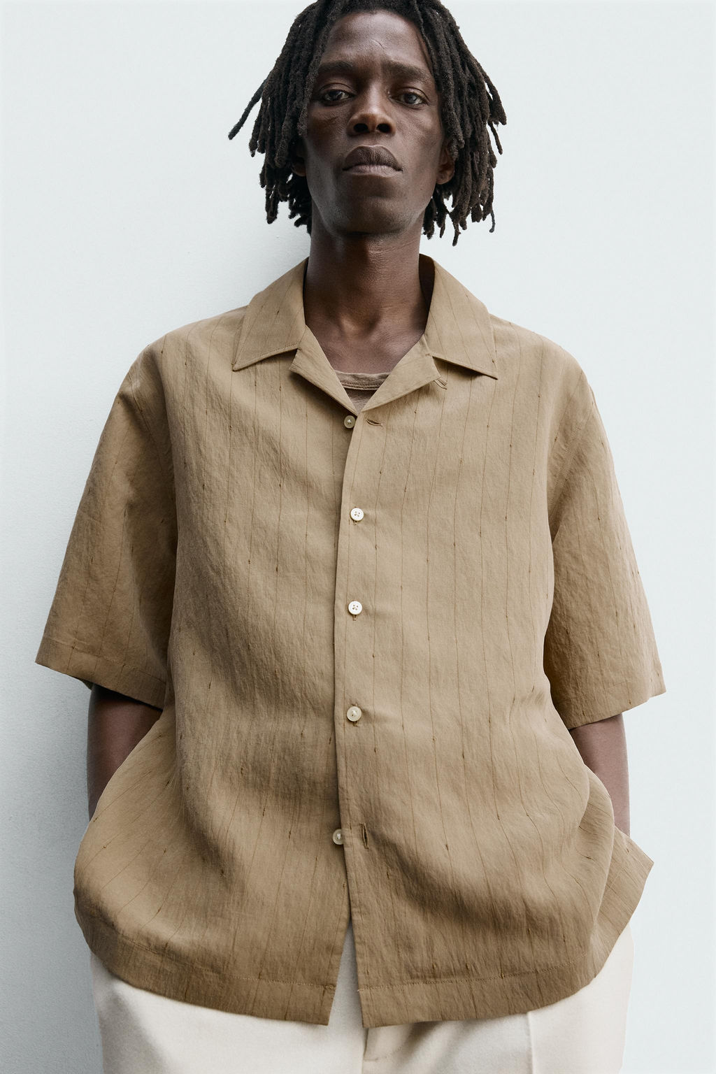 STRIPED FLOWING SHIRT - Zara фото 6