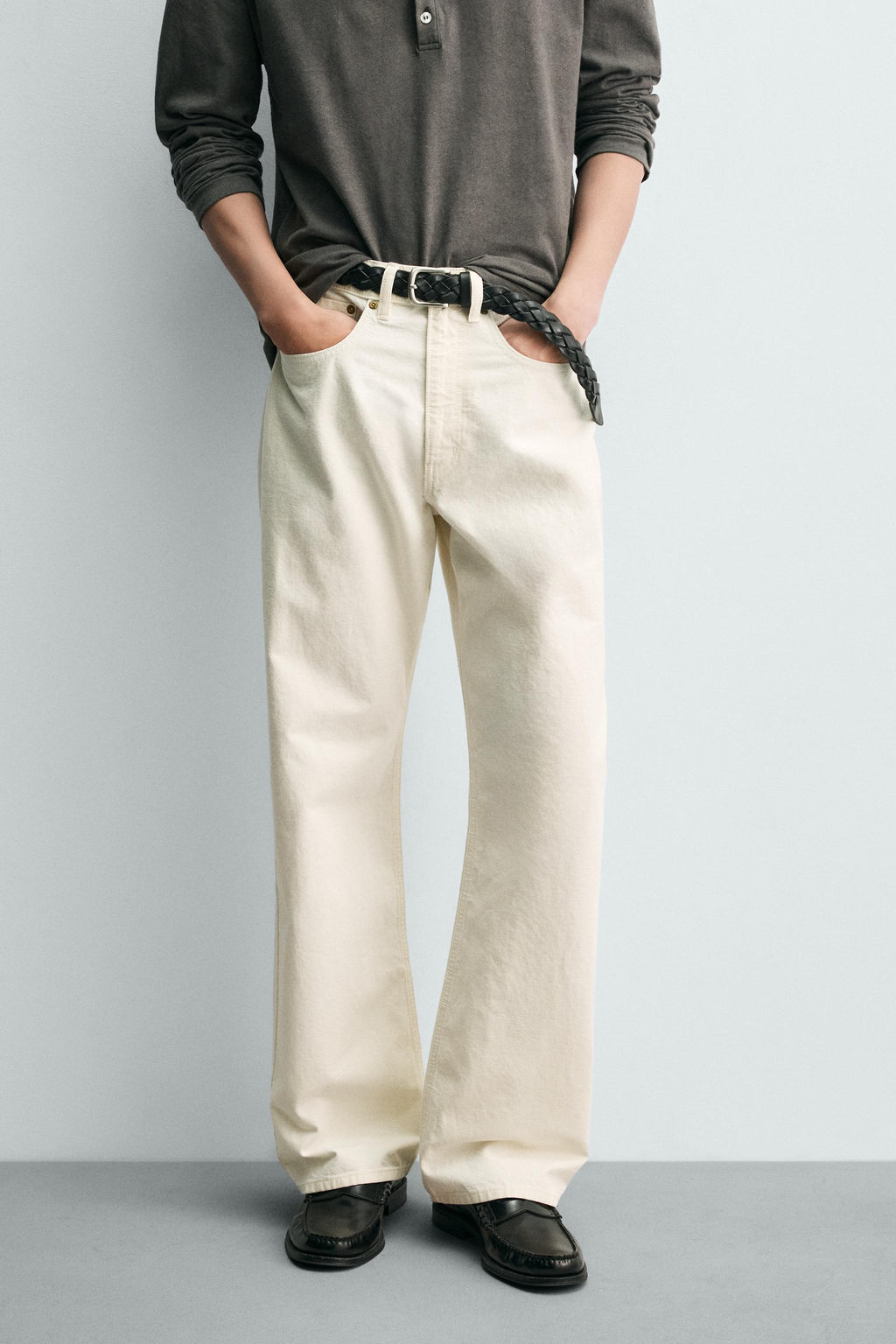 JEANS LOOSE FIT / Blanco roto - Zara фото 2