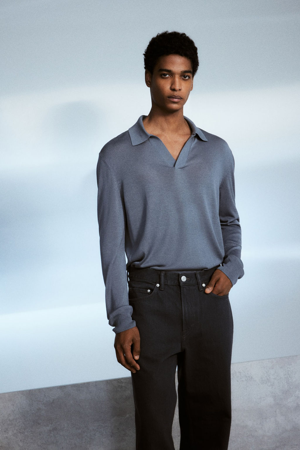 Regular Fit Fine-knit polo shirt - H&m фото 4