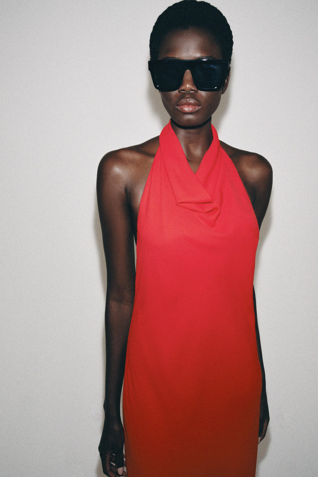 VESTIDO HALTER ZW COLLECTION / Rojo claro - Zara фото 2