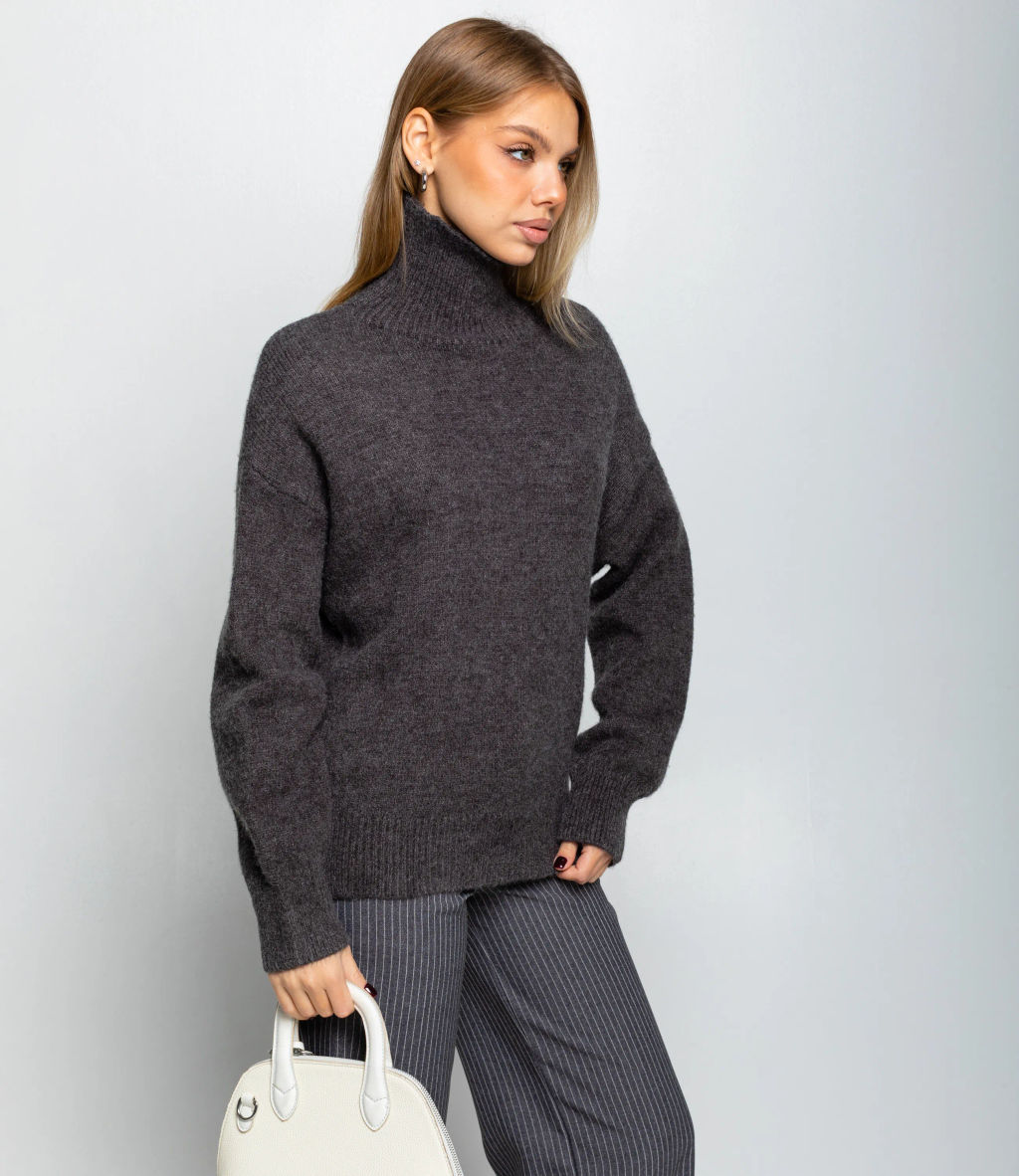 Свитер #КТ2587 (1), тёмно-серый - Dommod фото 2