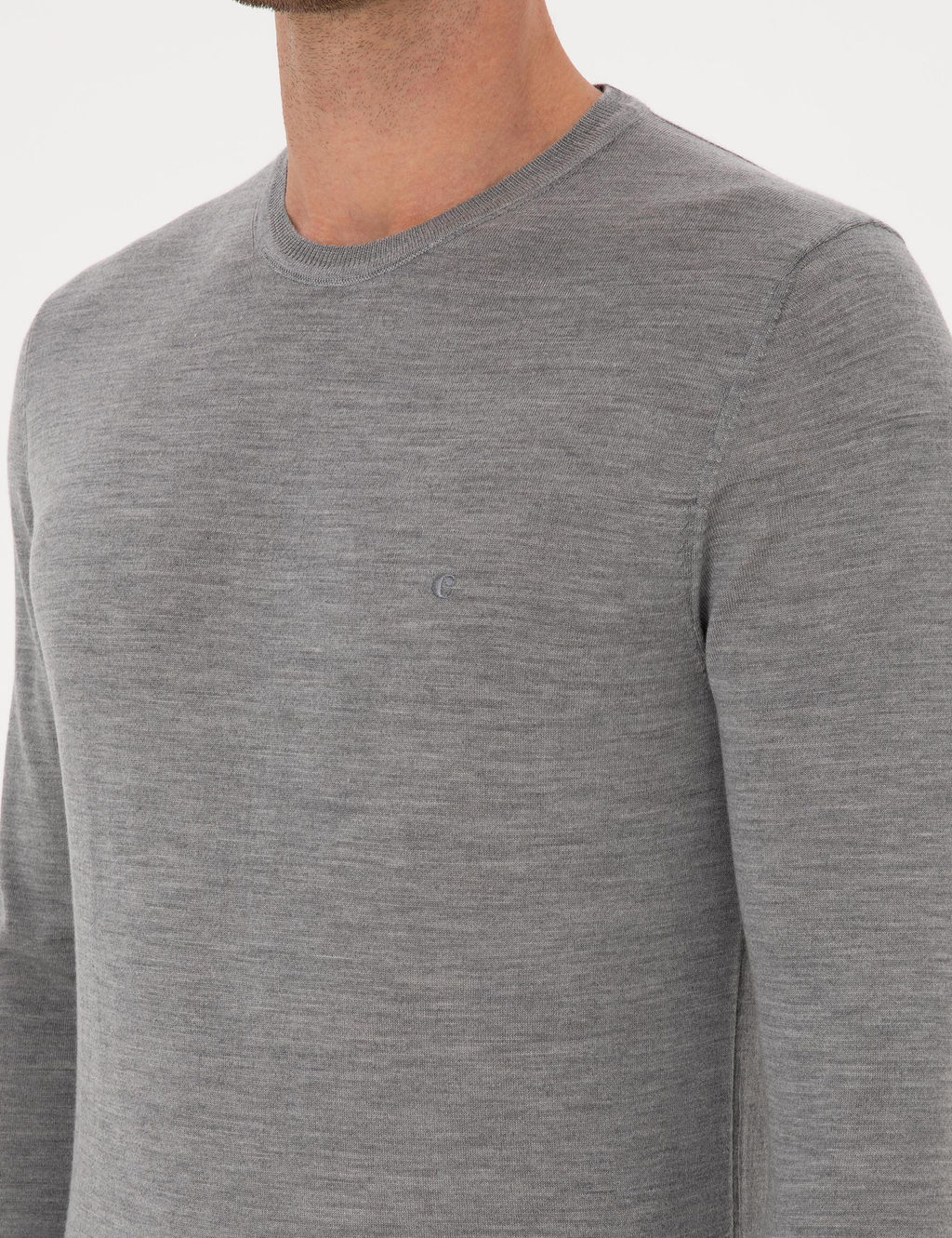 Gri Slim Fit Kazak - Cacharel фото 7