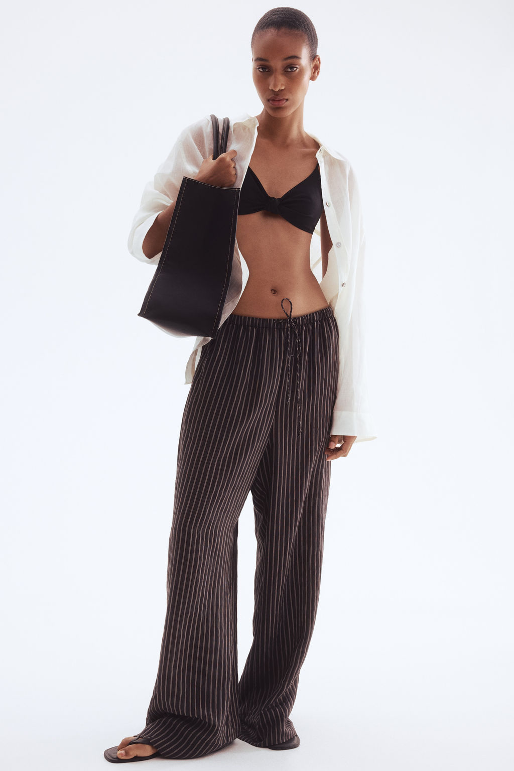 Pantal?n amplio con cord?n de ajuste - H&m фото 4