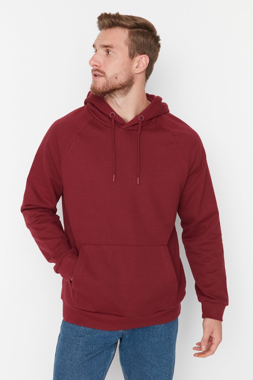 TRENDYOL MAN Gri Regular/Normal Kesim Kapusonlu Ici Polar/S?cak Tutan Sweatshirt TMNAW23SW00194 - Trendyolmilla фото 21