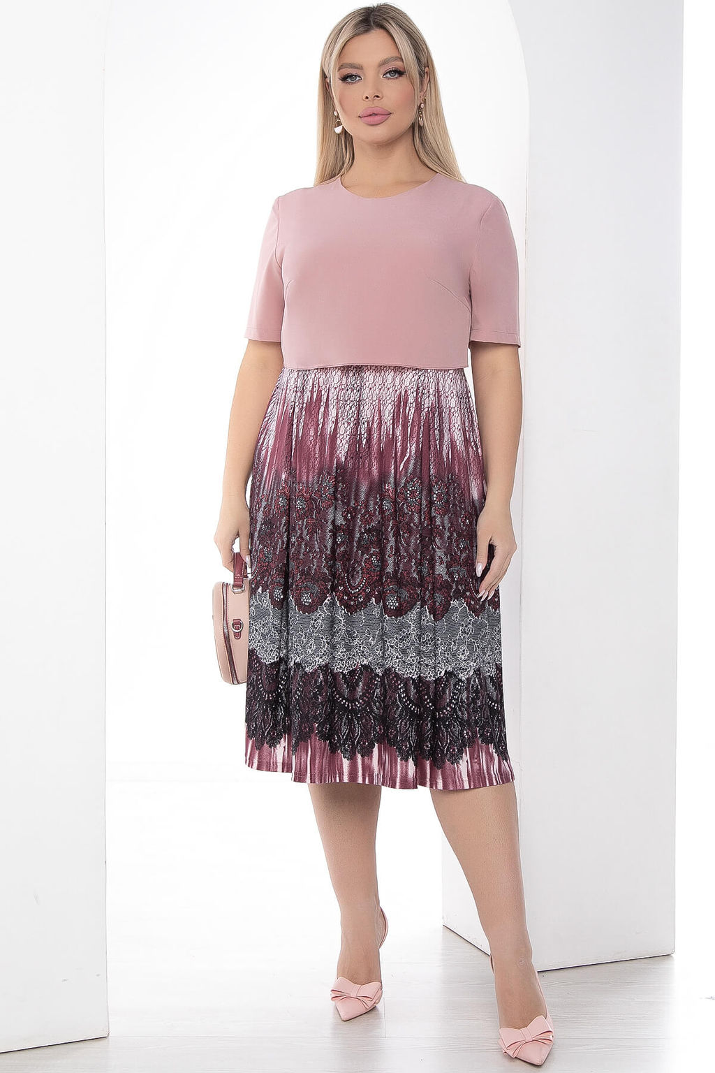 Платье Кэри (пыльная роза) П8990 - Lt collection фото 5