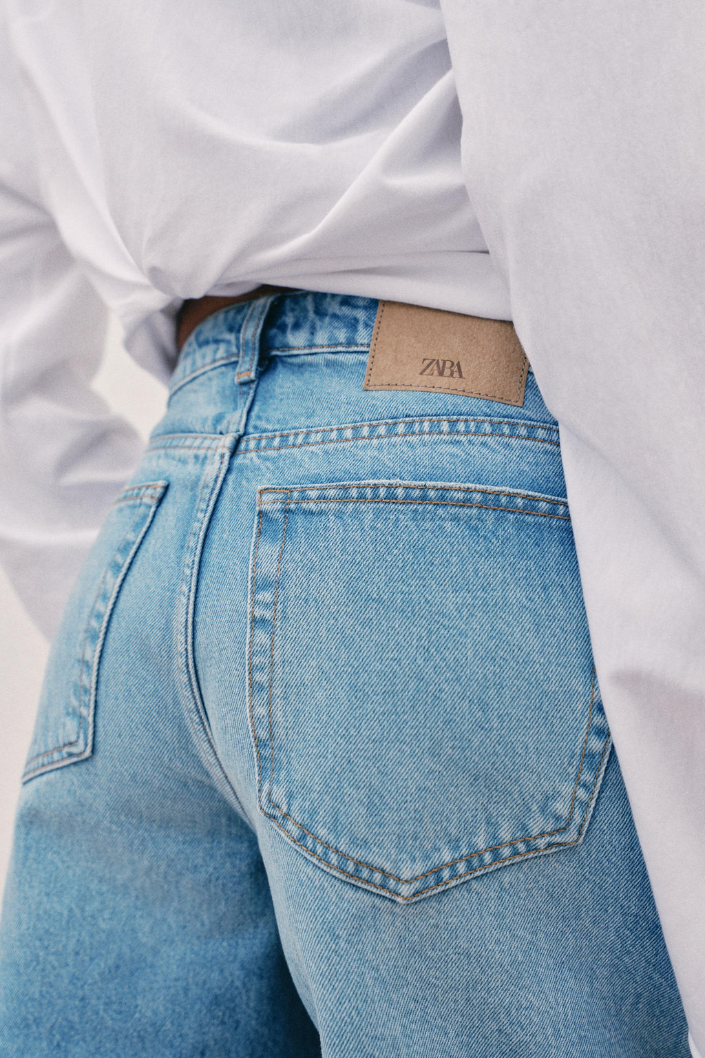 SHORTS Z1975 DENIM CINTURA CRUZADA / Azul medio - Zara фото 6