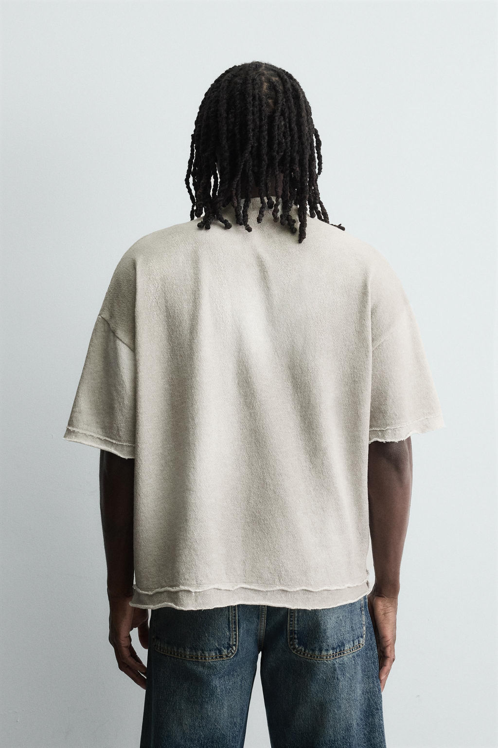 SPRAY PRINT KNIT T-SHIRT