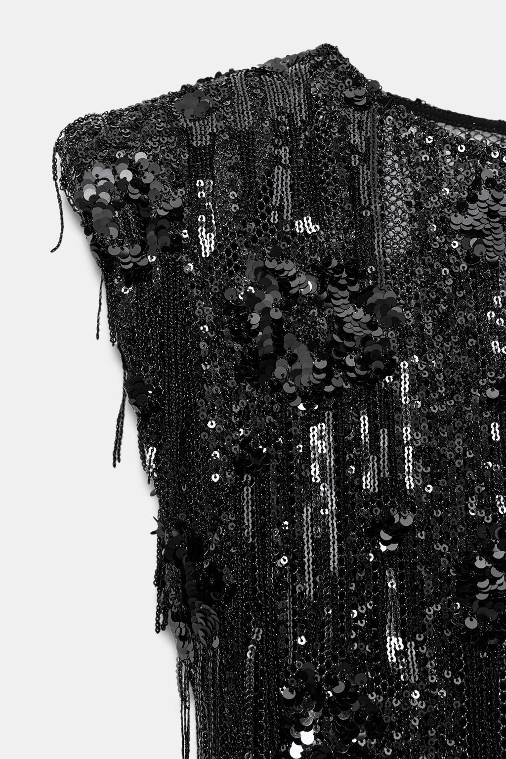 ASYMMETRIC SEQUIN MINI DRESS - Zara фото 10