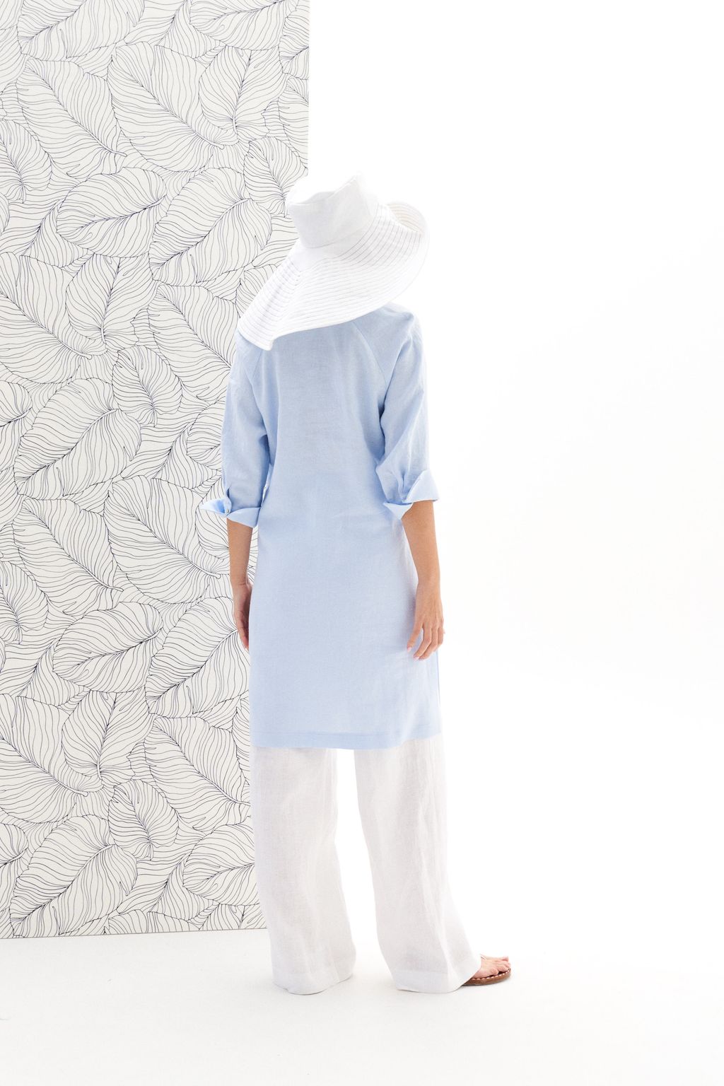 Платье-туника изо льна с вискозой - Elletto фото 7