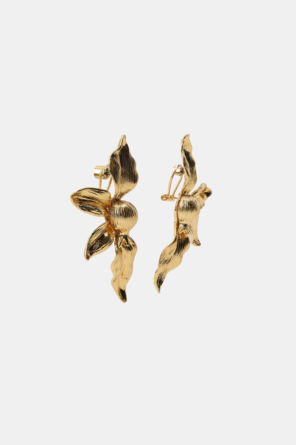 PENDIENTES ABANICO FLOR / Dorado - Zara фото 4