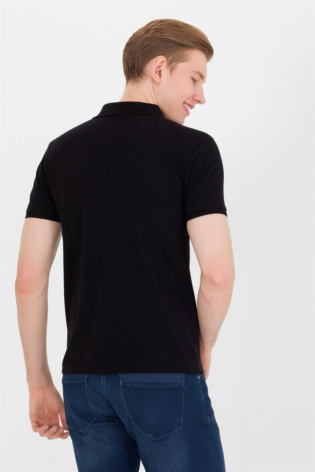 U. S. Polo Assn Мужская черная базовая футболка с воротником-поло - U.s. polo assn фото 11