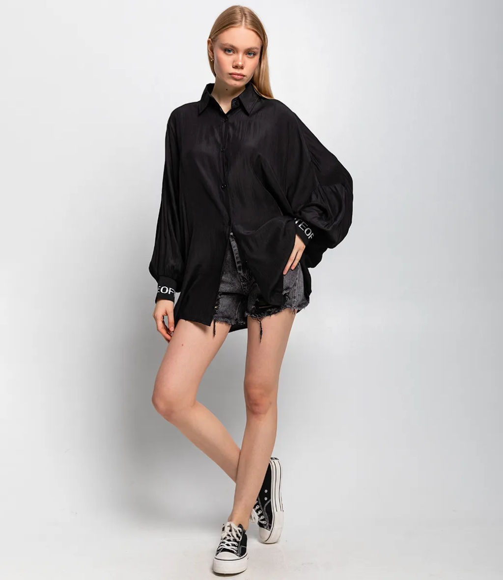 Рубашка #ОКТ115003, чёрный