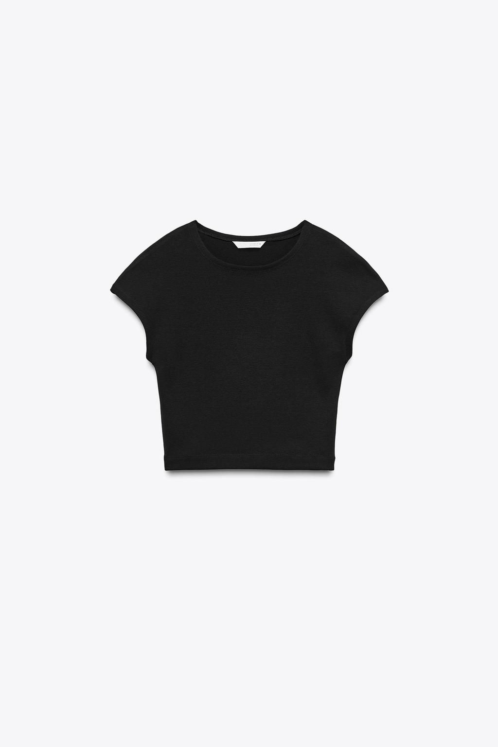 COTTON MODAL CROP T-SHIRT - Zara фото 19