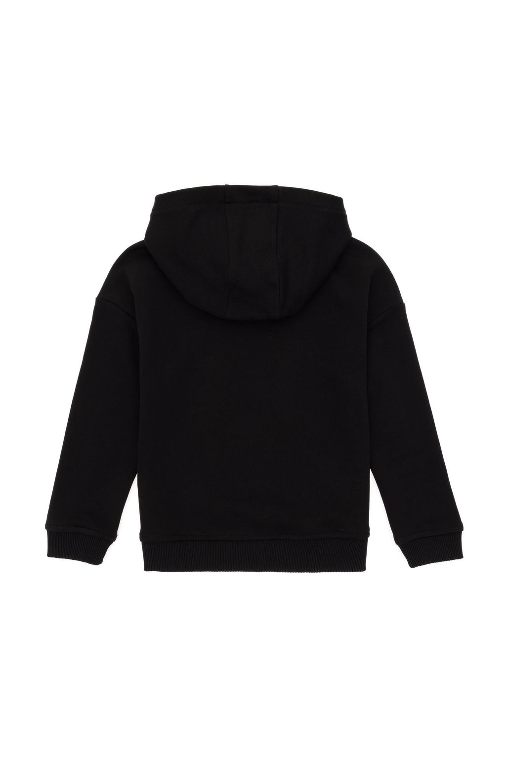 Erkek _ocuk Siyah Basic Kap__onlu Sweatshirt