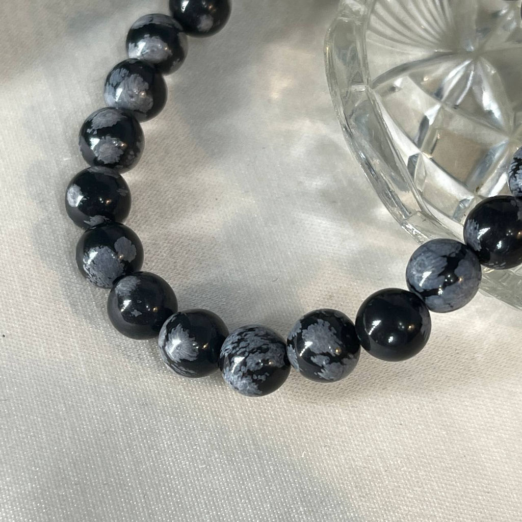 Браслет из снежного Обсидиана 17 см