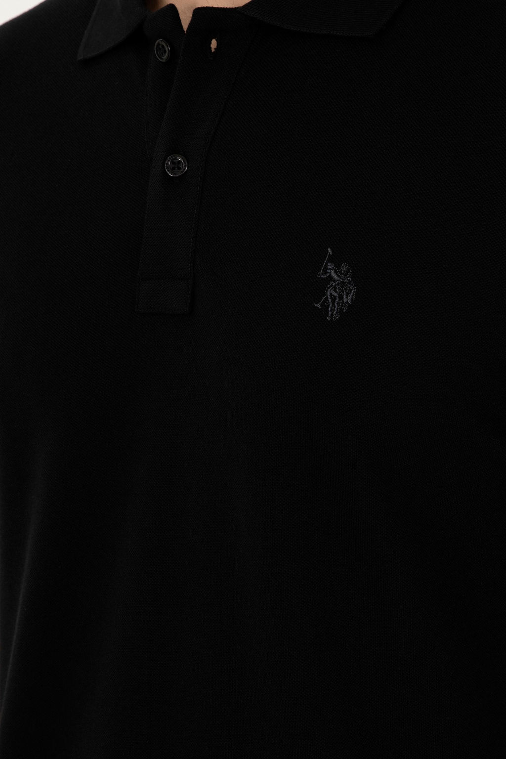 U. S. Polo Assn / Мужская черная базовая футболка - U.s. polo assn фото 7