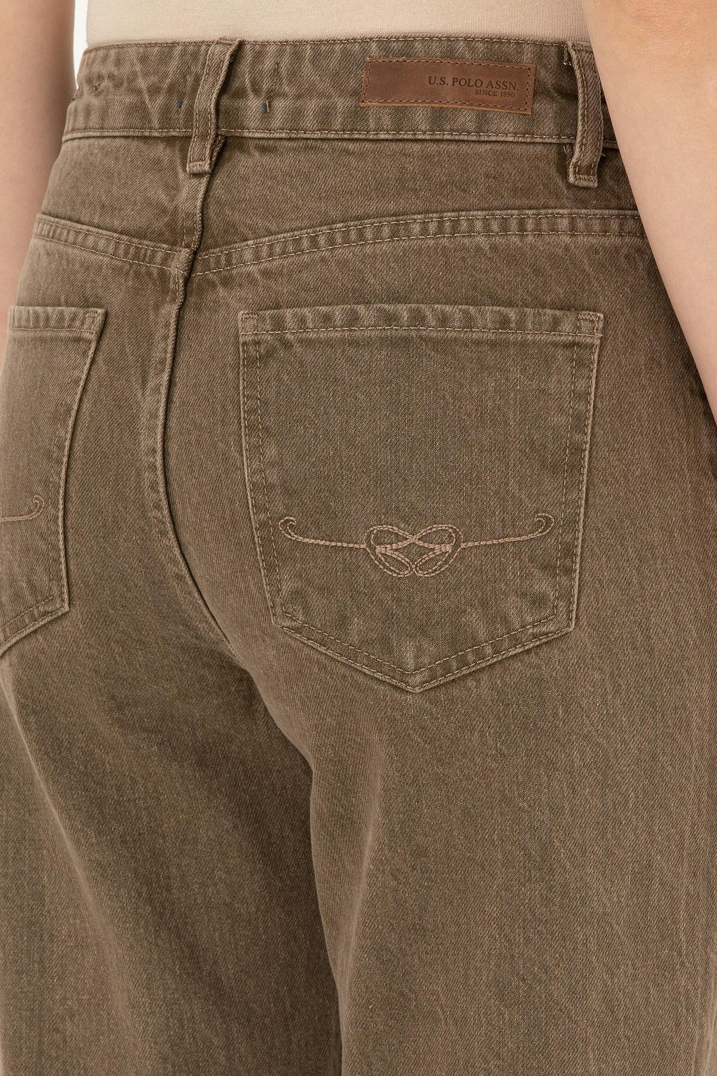 Женские светло-коричневые джинсовые брюки Неожиданная скидка в корзине - U.s. polo assn фото 6