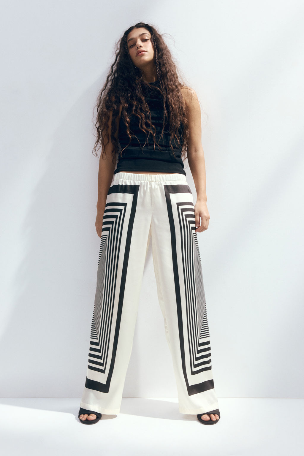 Pantal?n amplio de sat?n - H&m фото 3