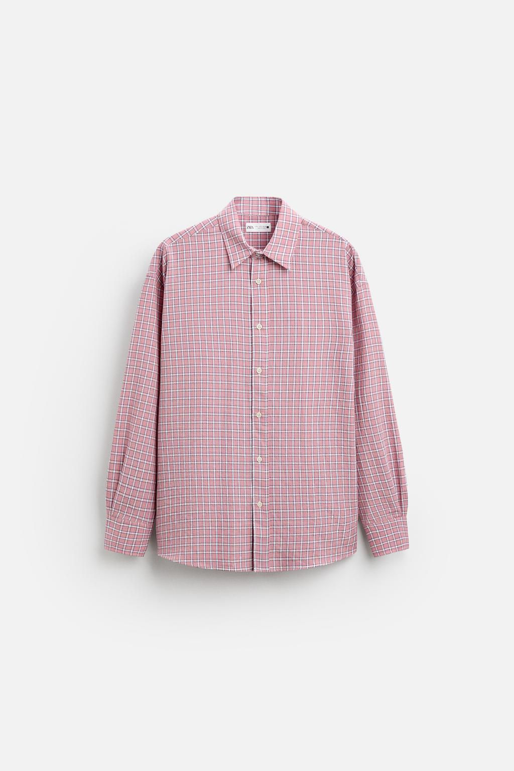 LIGHTWEIGHT CHECK SHIRT - Zara фото 6