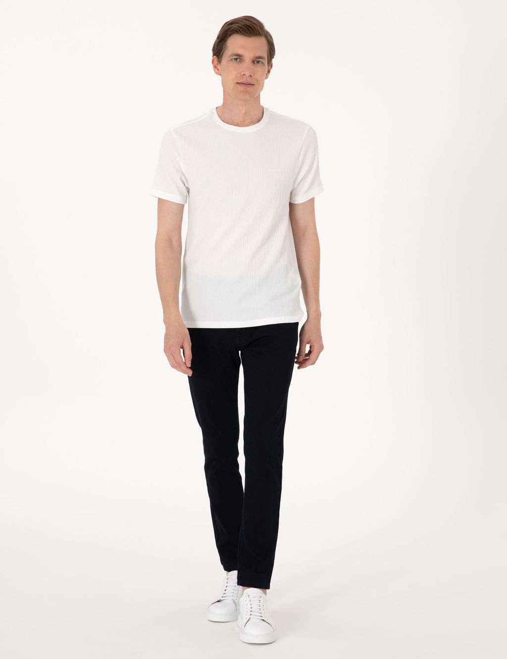 Ekru Slim Fit Ti__rt