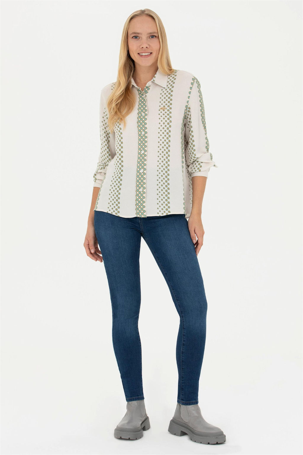 Женские темно-синие джинсовые брюки