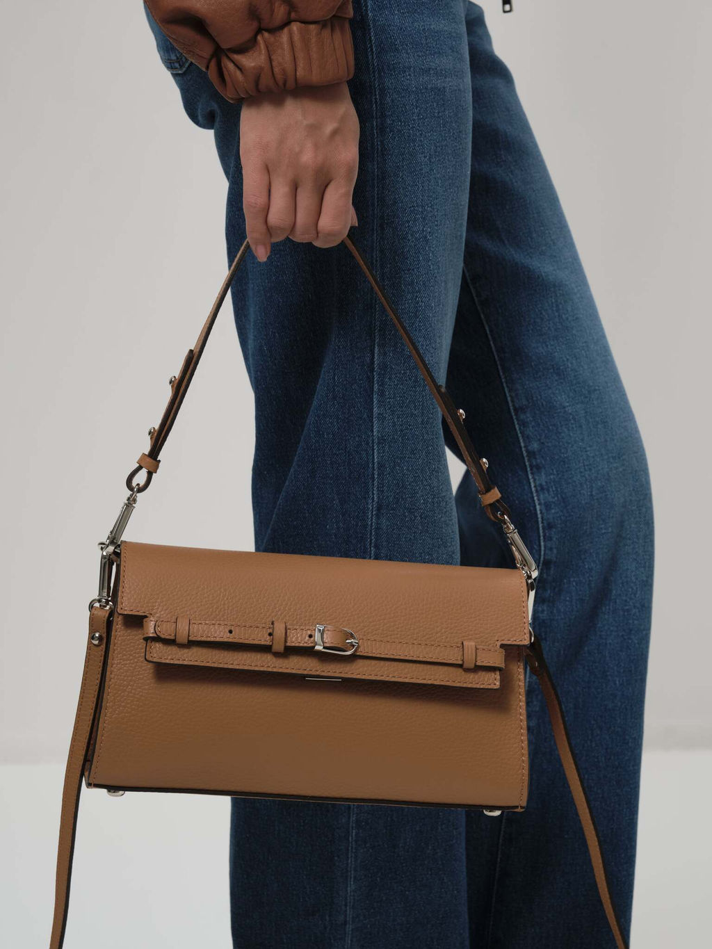 Сумка Emma DBR 31112 коричневый лист  фото 3