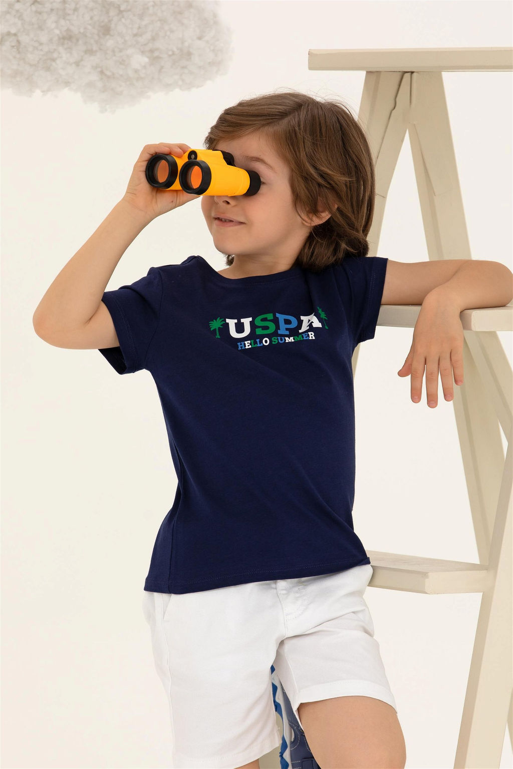 Детская темно-синяя футболка с круглым вырезом Неожиданная скидка в корзине - U.s. polo assn фото 2