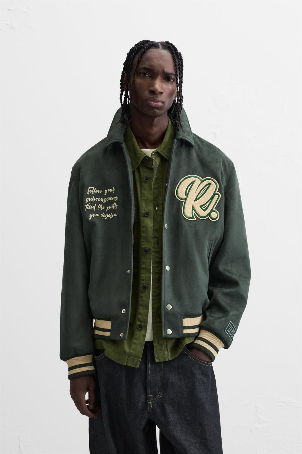 FAUX SUEDE JACKET WITH PATCHES - Zara фото 2