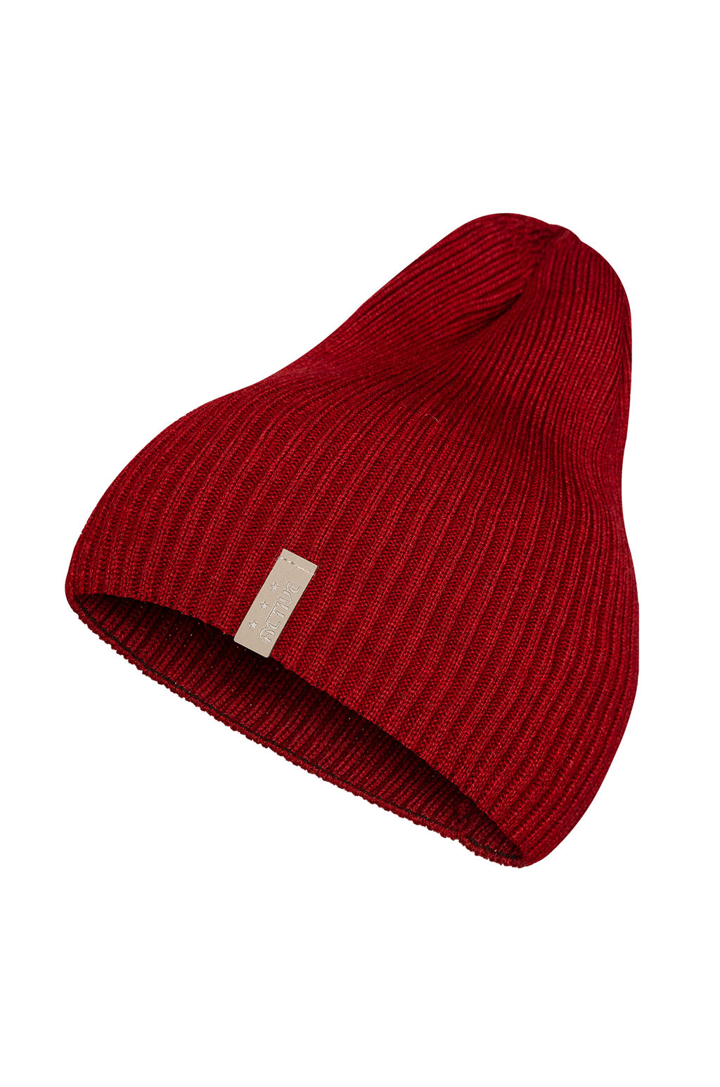 Шапка вязаная Ш-103 красная (58)