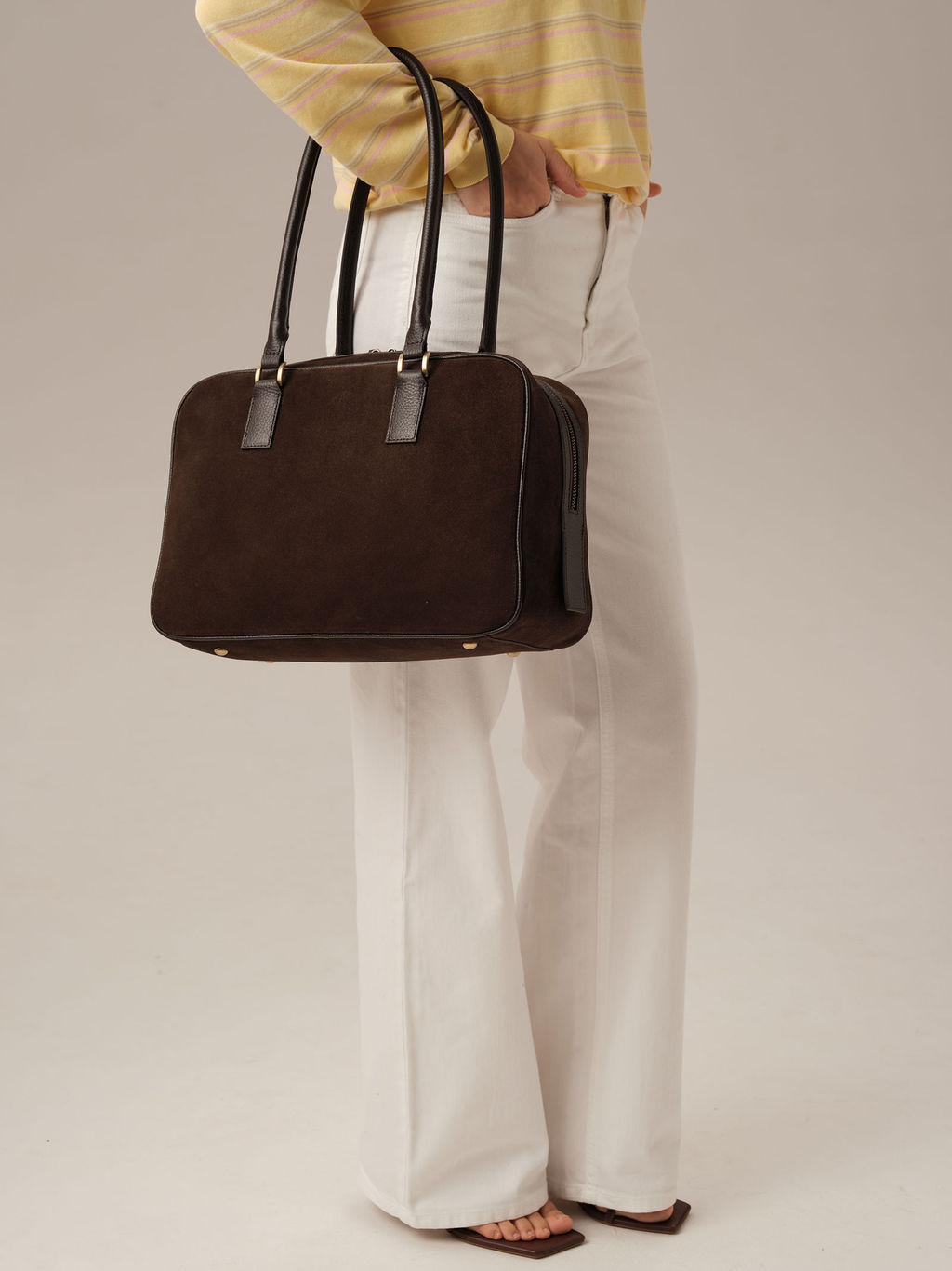 Замшевая сумка DBR Dominique 31389 черный каштан