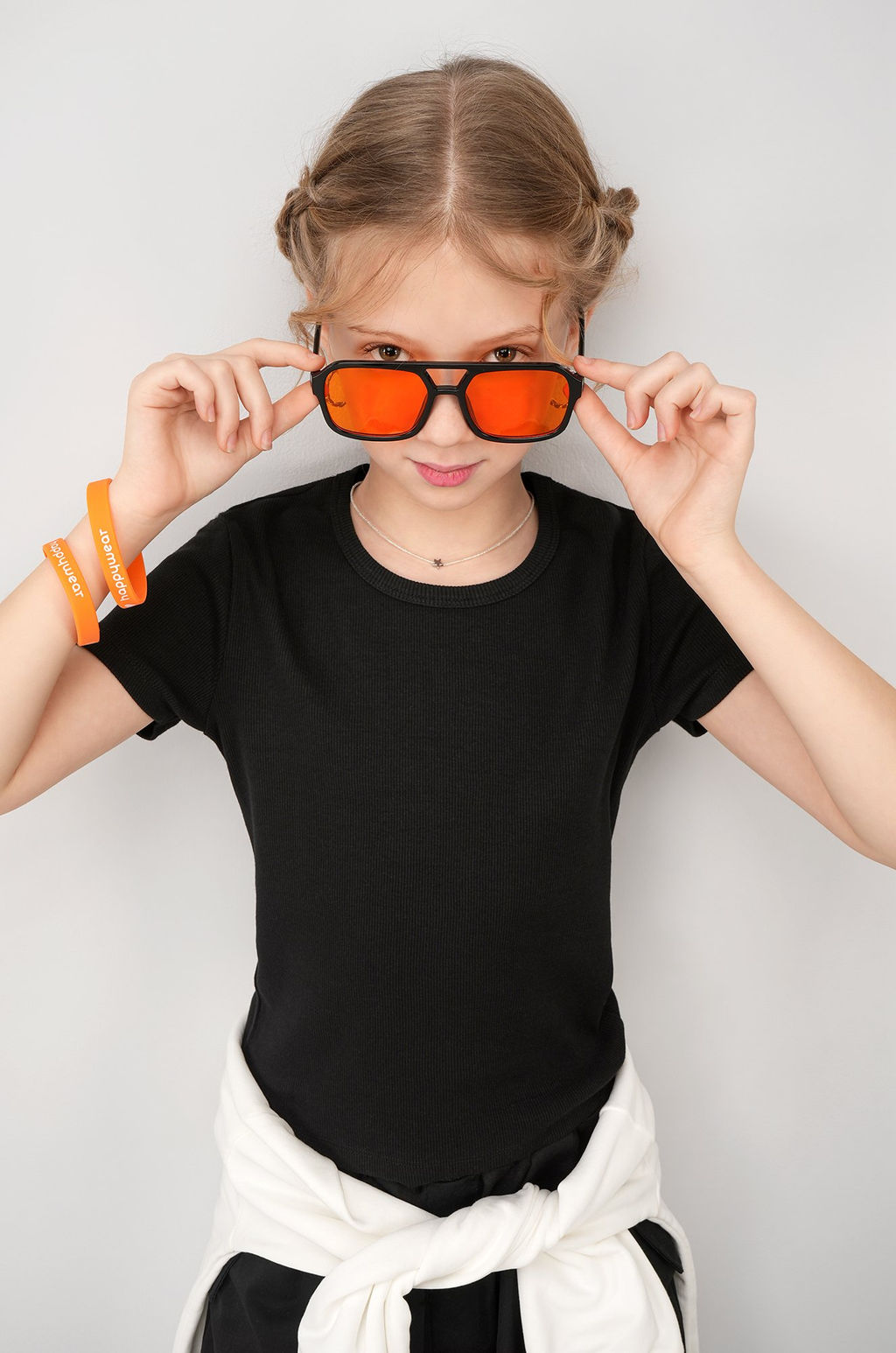 Футболка для девочки в рубчик из рибаны Happyfox