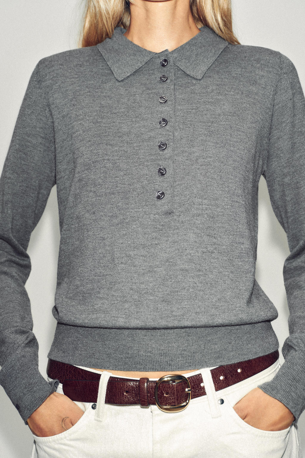 PLAIN KNIT POLO SHIRT - Zara фото 29