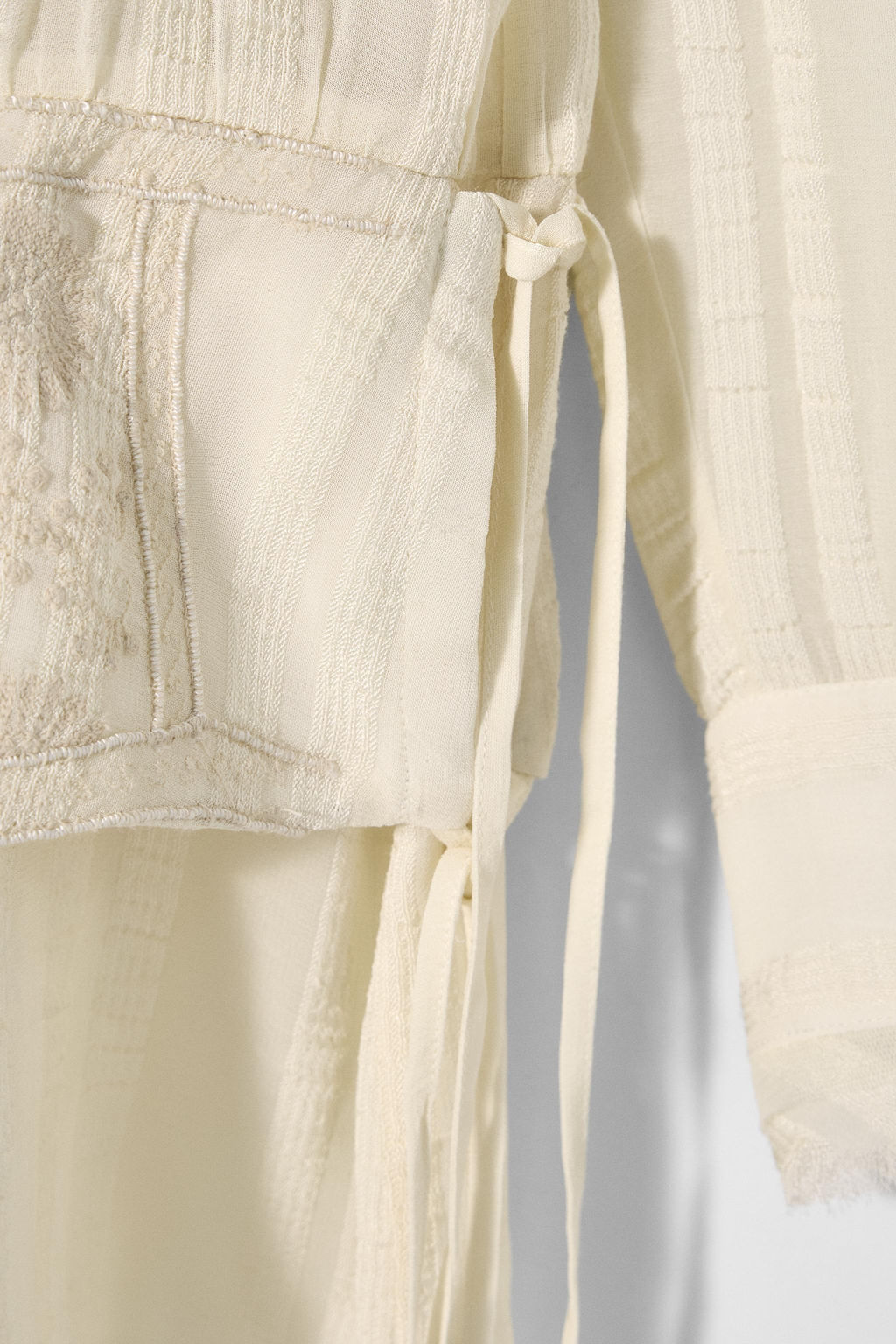 EMBROIDERED SASH DRESS KATE MOSS X ZARA  фото 3