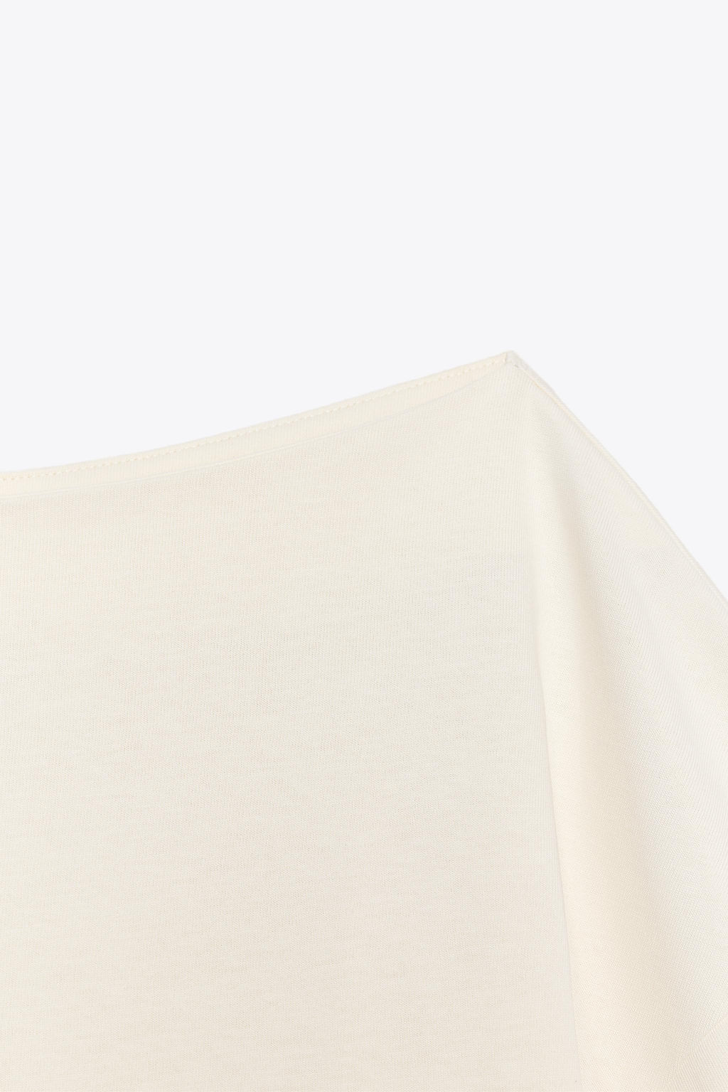BOAT NECK COTTON T-SHIRT - Zara фото 6