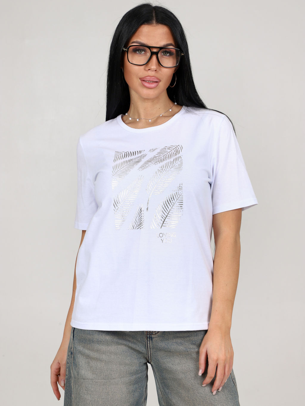 Футболка Белая (М-977) - Лиза фото 9