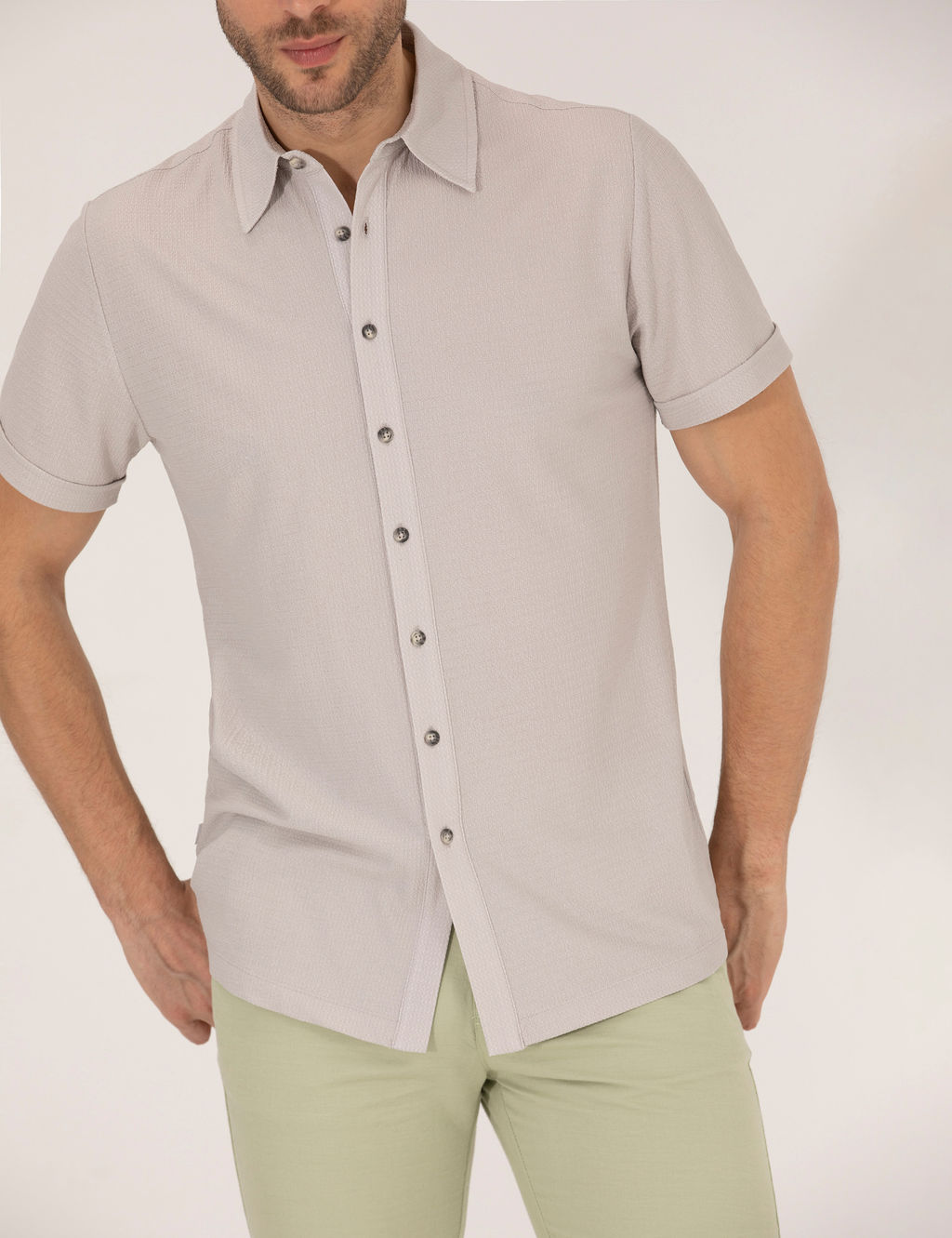 Gri Slim Fit _rme G_mlek