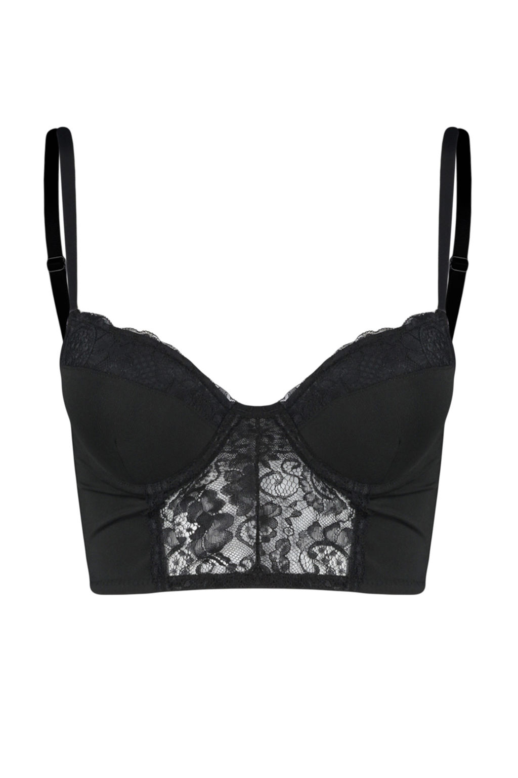 TRENDYOLMILLA Siyah Micro Dantelli Ip Ask?l? Ekstra Dolgulu/Push-Up Bustiyer Orme Sutyen THMAW24SU00022  фото 7
