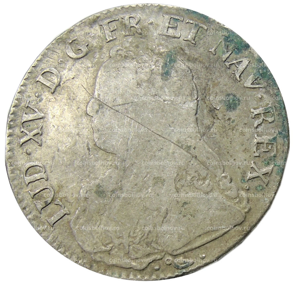 1 экю 1734 года L Франция (Людовик XV)