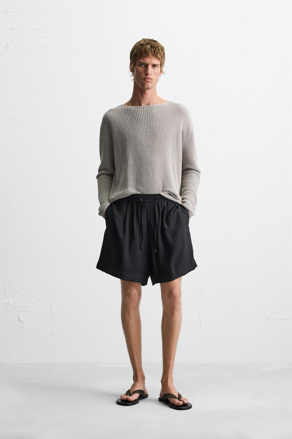 RELAXED FIT FLOWING BERMUDA SHORTS