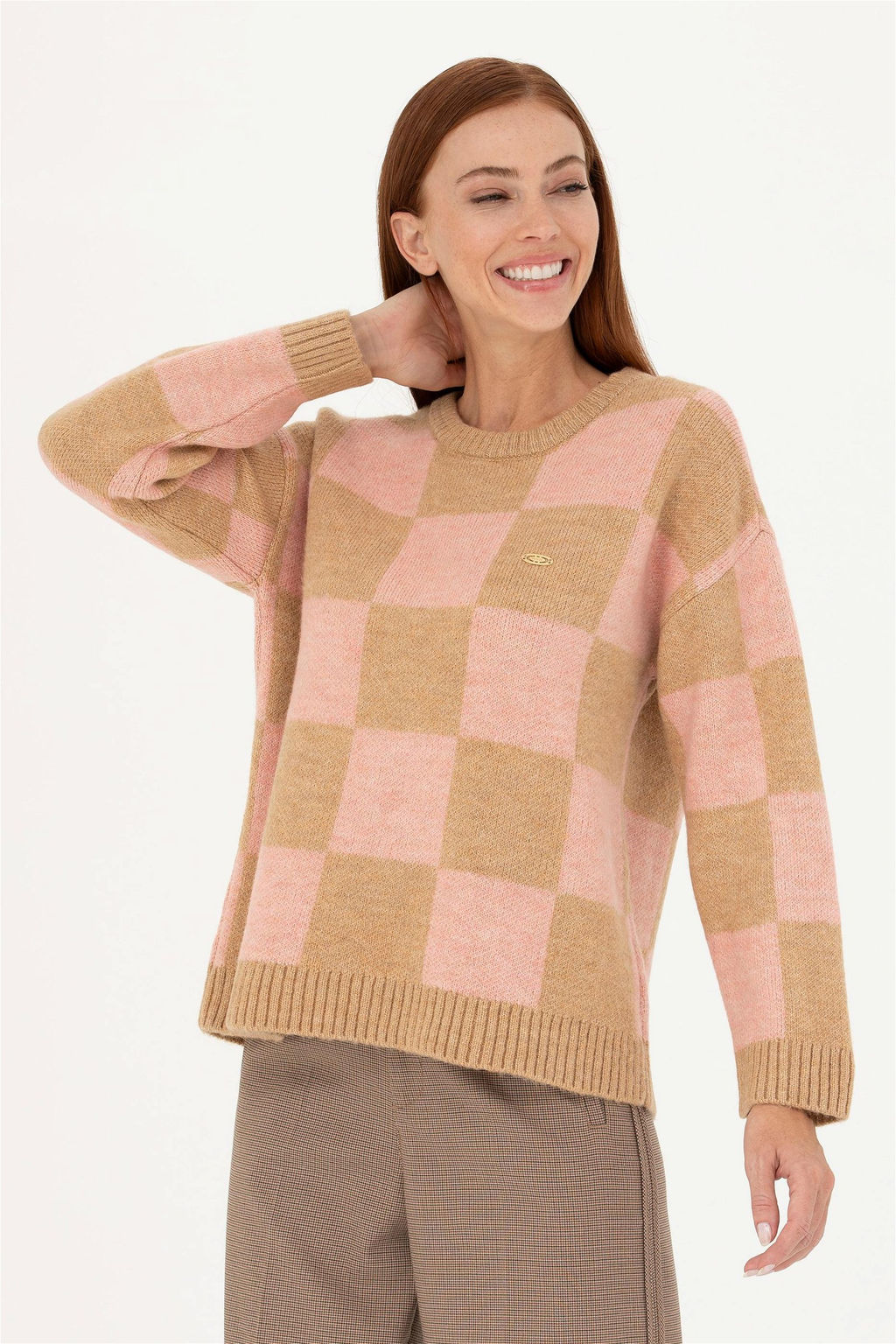 Женский песочный свитер - U.s. polo assn фото 8