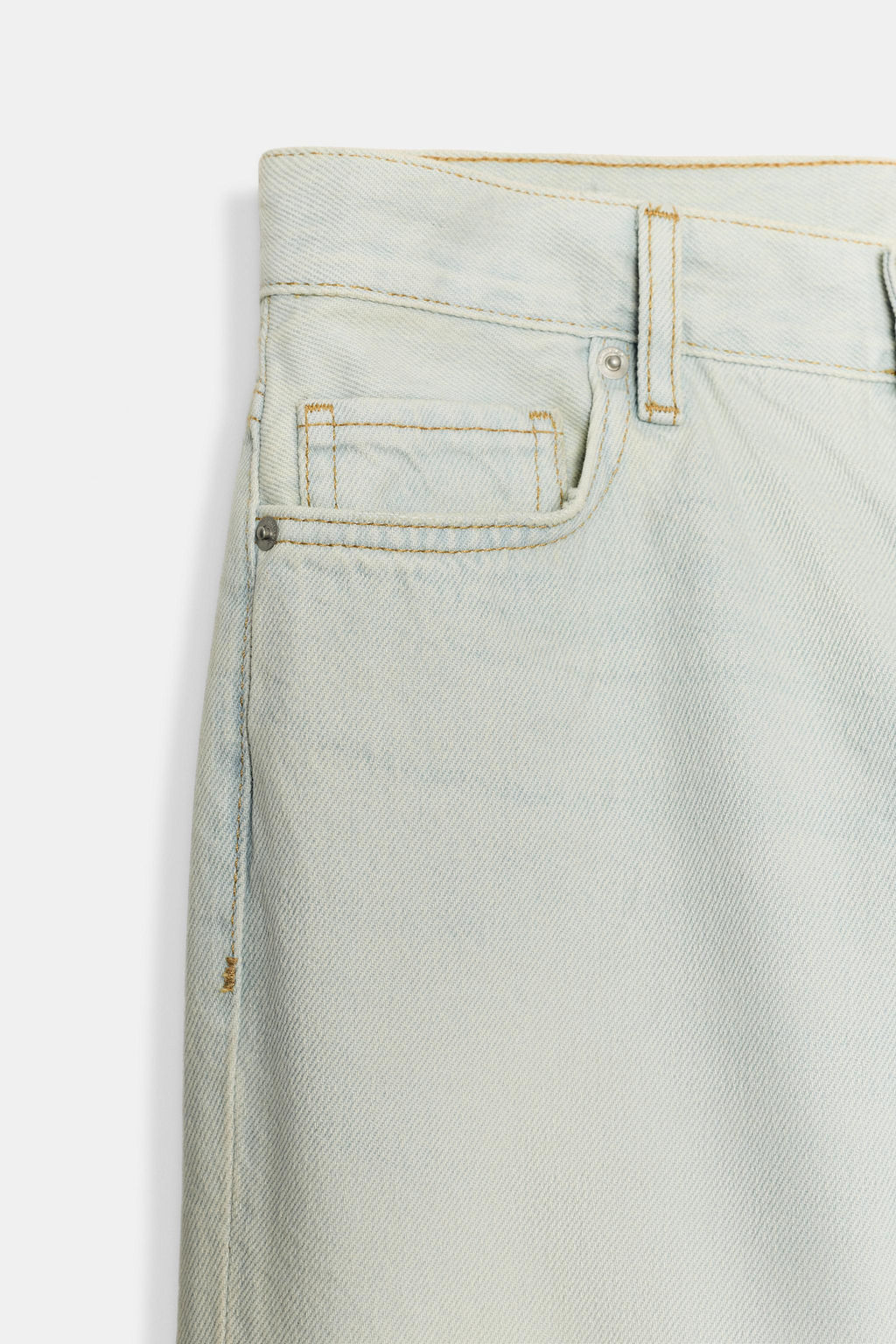 JEANS ZW COLLECTION RELAXED TIRO BAJO ROTOS / Azul claro - Zara фото 7