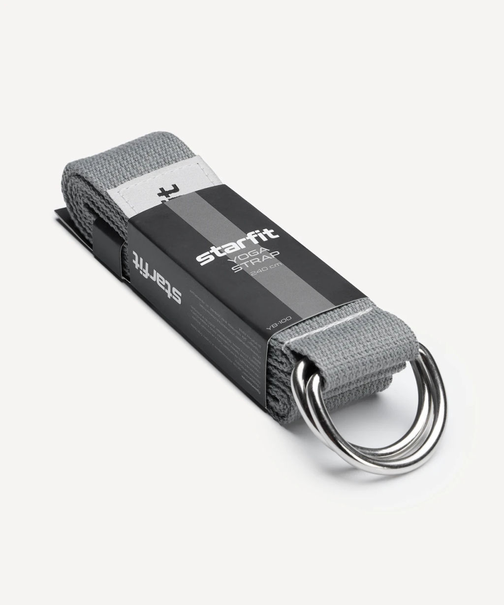 Ремень для йоги STARFIT YB-100 240 см, темно-серый фото 2